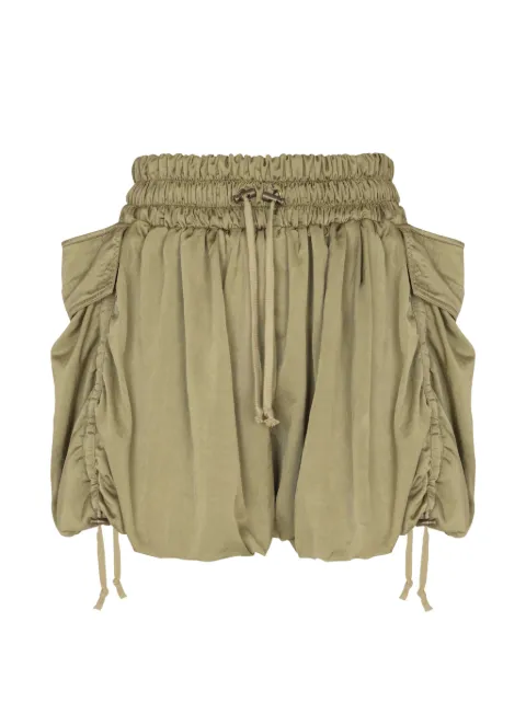 Balmain viscose twill shorts Green GF0PA395VI85