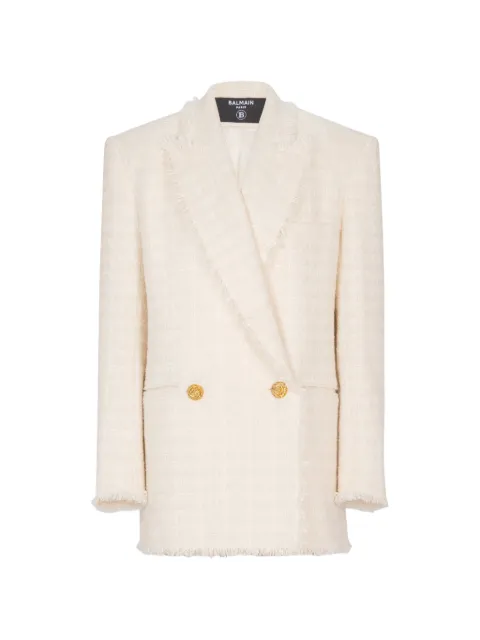 Balmain two-button tweed jacket Neutrals GF0SI661XL96
