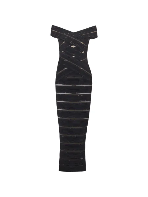 Balmain knit bodycon midi dress Black GF0RQ165KJ84