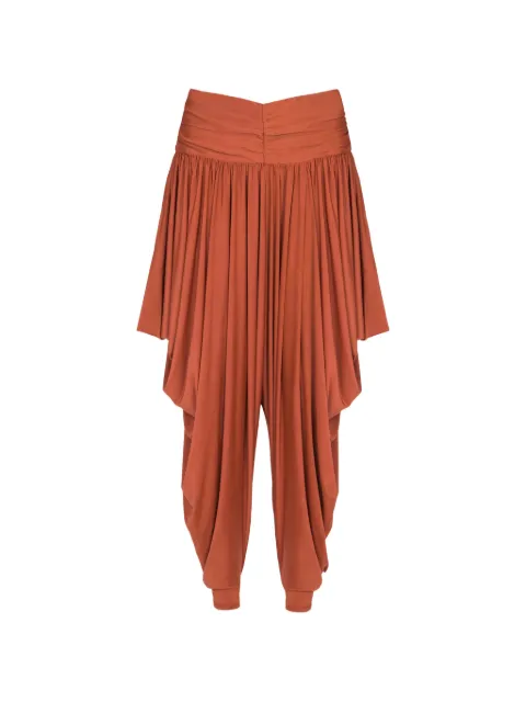 Balmain pleated tapered trousers Red GF0PN231JM14