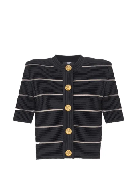 Balmain short-sleeve cardigan Black GF0KL285KJ750PA