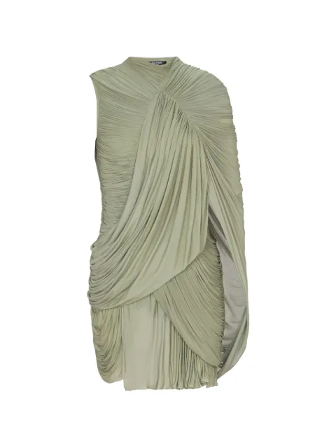 Balmain draped flowing dress Green GF0R5188JM00