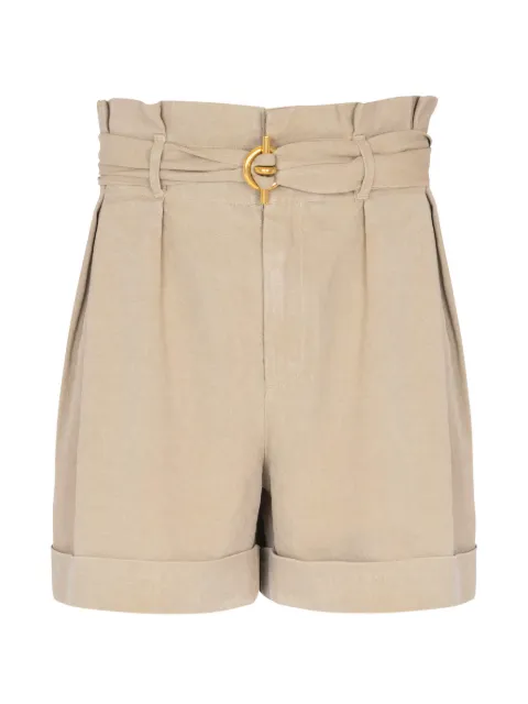 Balmain belted-waist tailored shorts Neutrals GH0PA195CG71