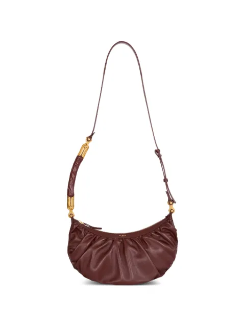 Balmain Ebene ruched leather shoulder bag Brown GN0BT048LSXP