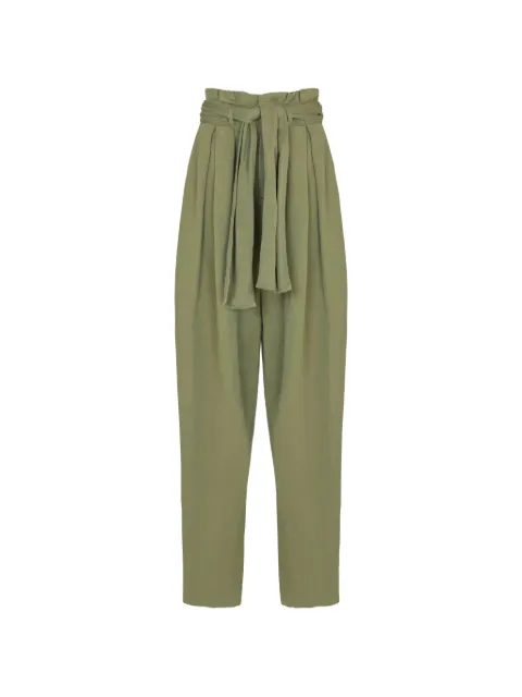 Balmain self-tie high-waisted trousers Green GF0PQ285CG647EC