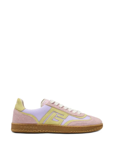 Balmain Balmain Swan suede and mesh trainers Pink GN0VI769TECH