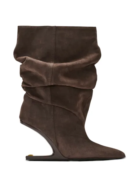 Balmain No Wedge suede ankle boots Brown GN0TA236LCMK