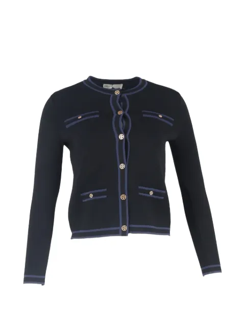 Tory Burch Kendra button-down logo cardigan Black NAPPUGBCL653782W