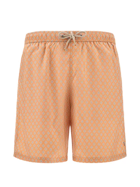 Paul & Shark miniature floral diamond print swim shorts Orange 26415075G66