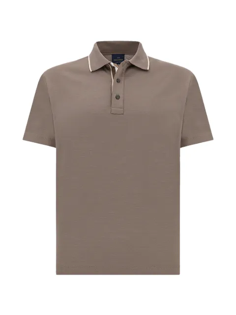 Paul & Shark striped cotton polo shirt Brown 26411214323