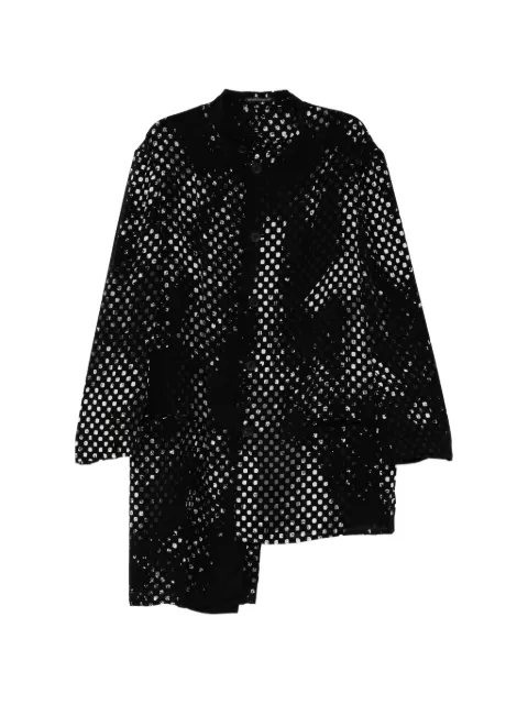 Yohji Yamamoto patterned buttoned jacket Black HPJ65826