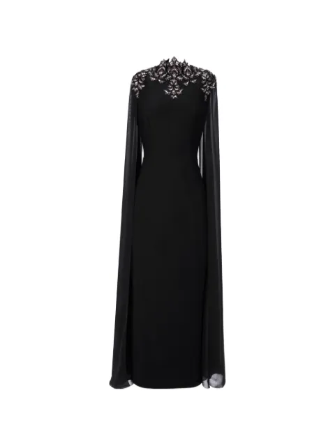 Gemy Maalouf embellished high-collar midi dress Black GMW247112MD