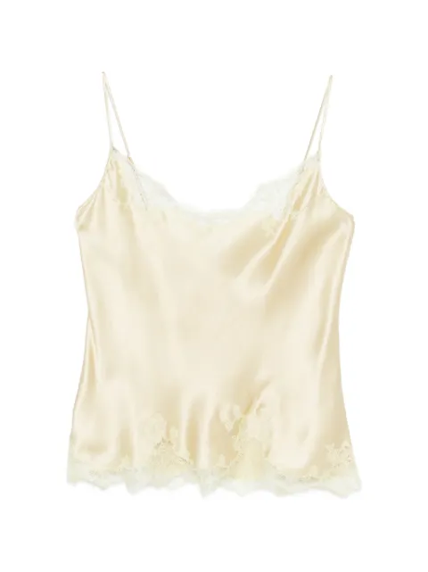 Carine Gilson lace-detail silk camisole Neutrals LO0851PSS26LIMCIT