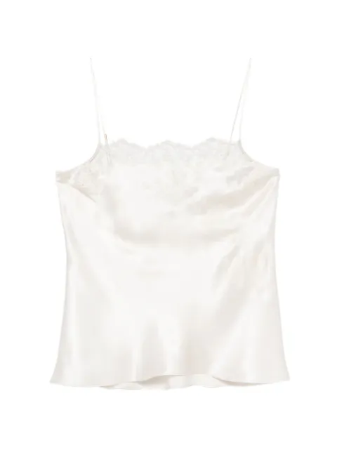 Carine Gilson lace-detail silk camisole Neutrals LO0800HSS26NACNAC