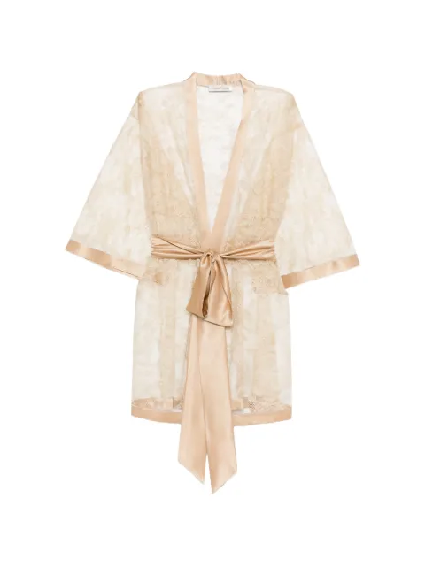 Carine Gilson lace robe Neutrals LO0928BSS26MOKMOK