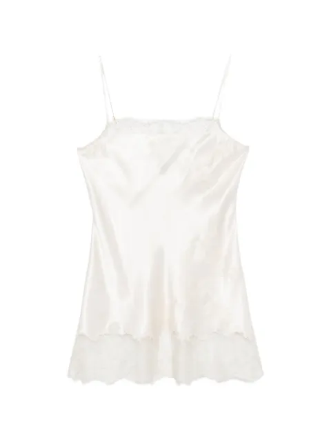 Carine Gilson lace-detail silk slip dress Neutrals LO0400DSS26NACNAC