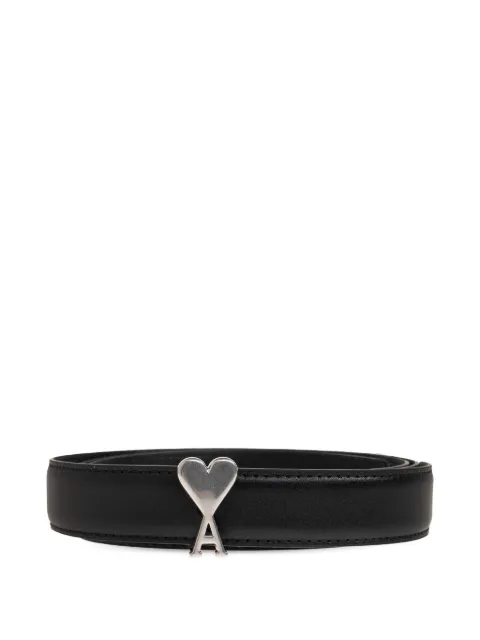 AMI Paris Paris Paris leather belt Black UBL209AL0104