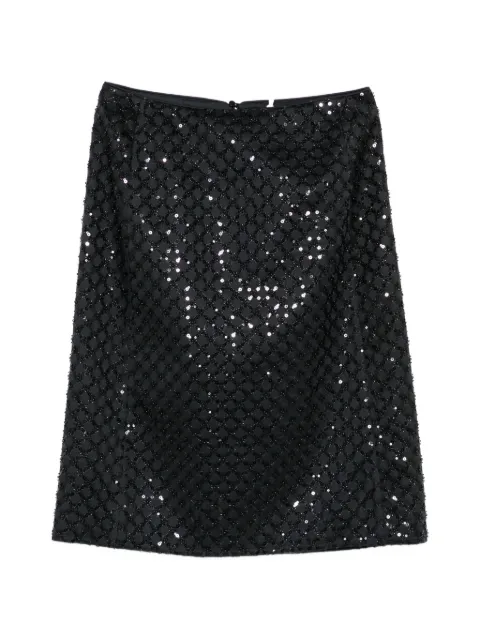 Dorothee Schumacher patterned midi A-line skirt Black 348615