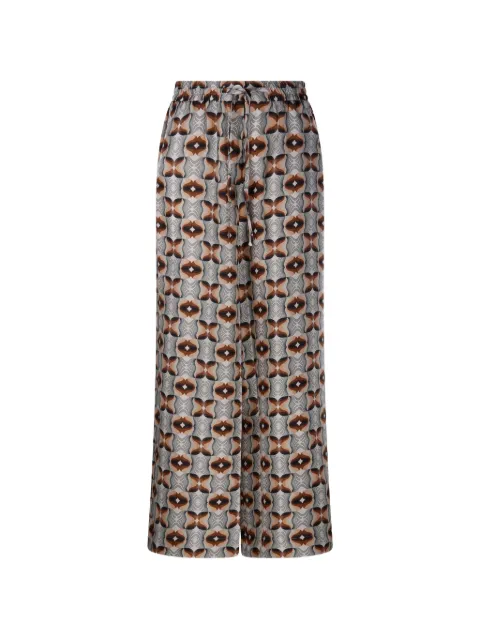 Pierre-Louis Mascia Aloe patterned drawstring trousers Grey ALOESPT11094