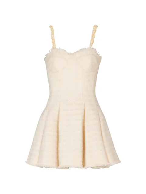 Balmain sweetheart-neck mini dress White GF0R2590XL96