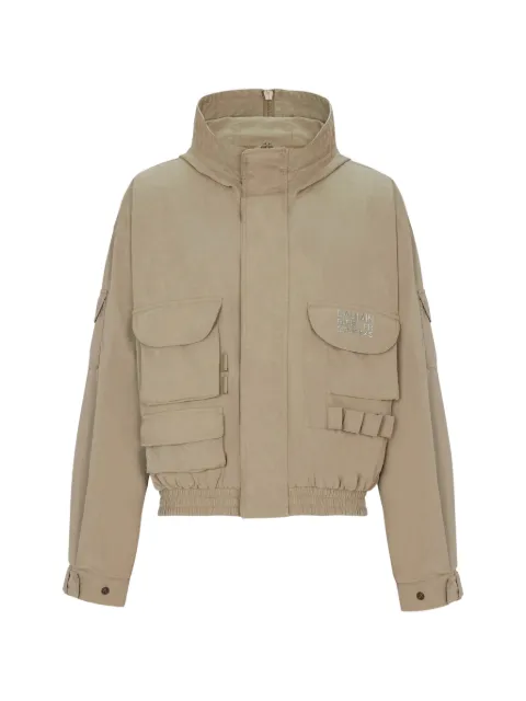 Balmain multi-pocket hooded jacket Neutrals GH0TI090CG58