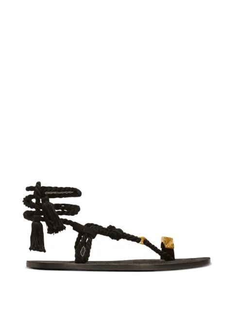 Balmain rope flat sandals Black GM0UH395TCDA
