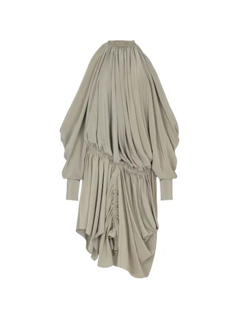 Balmain draped silk crepe dress Green GF0RF080SF47
