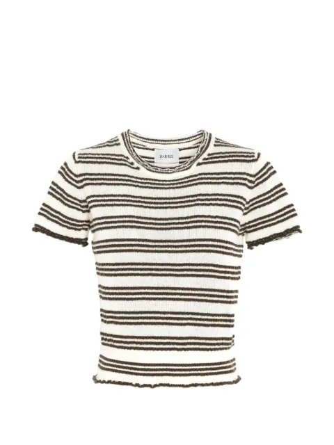 Barrie striped top in embossed knit White C322356