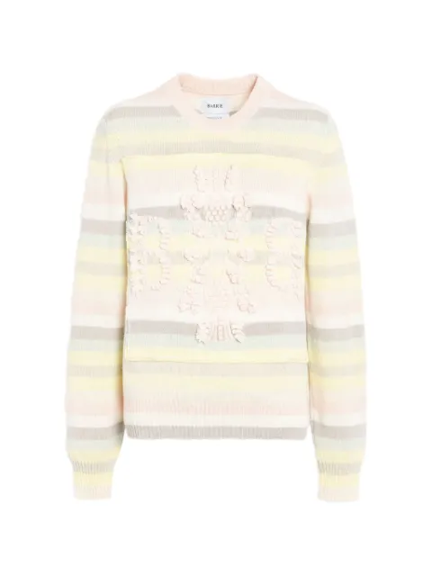 Barrie striped round-neck jumper Neutrals C279322