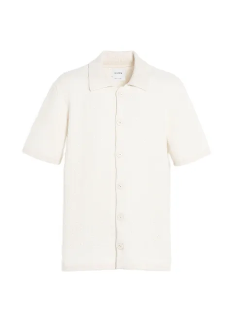 Barrie button lightweight polo shirt White C330359