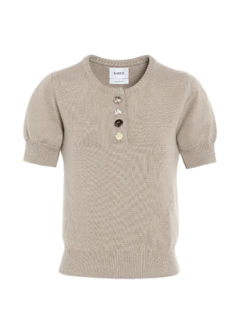 Barrie jewelled buttons top Neutrals C319352