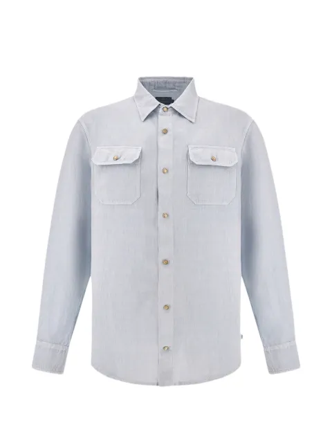 Paul & Shark garment dyed linen overshirt Blue 26413332394