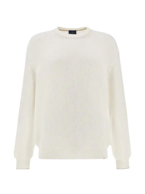 Paul & Shark crew-neck cotton sweater White 26411529108
