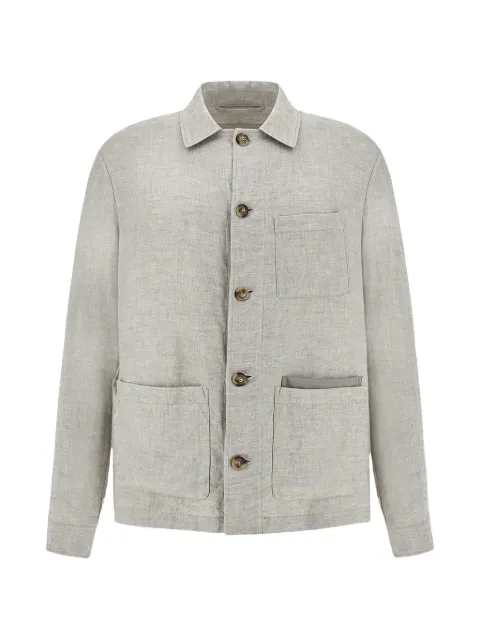 Paul & Shark linen overshirt Grey 26412240064