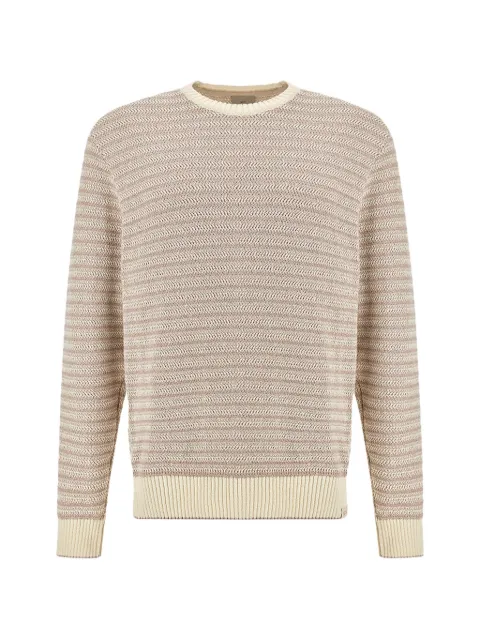 Paul & Shark bouclé striped crew-neck sweater Neutrals 26411560340