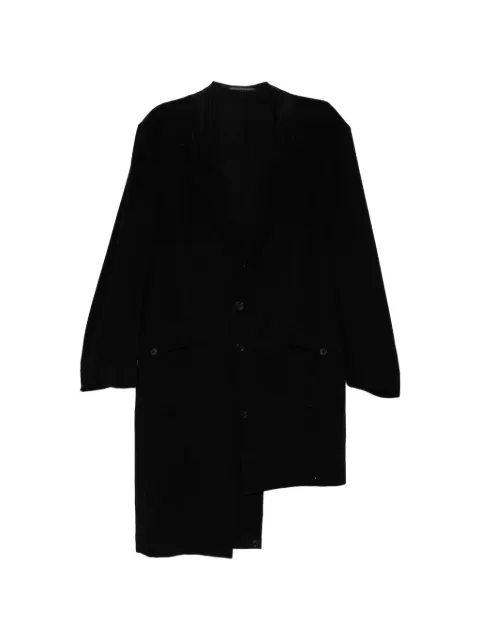 Yohji Yamamoto asymmetric hem jacket Black HPJ56502