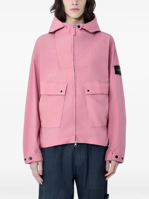 Stone Island 4100052 Light Compact Touch Poly-TC hooded jacket Pink L1S154100052S0042