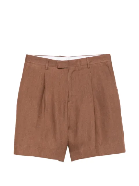Lardini pleated flap pocket shorts Brown PAARAMISCN64404