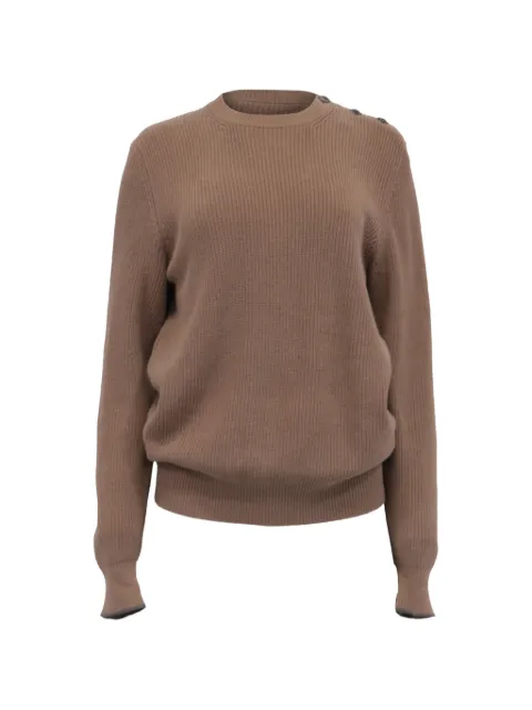 Brunello Cucinelli Vintage crew-neck long-sleeve sweater Brown MRPPUUSCL649652M
