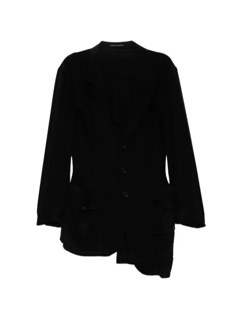 Yohji Yamamoto asymmetric hem jacket Black HPJ11457