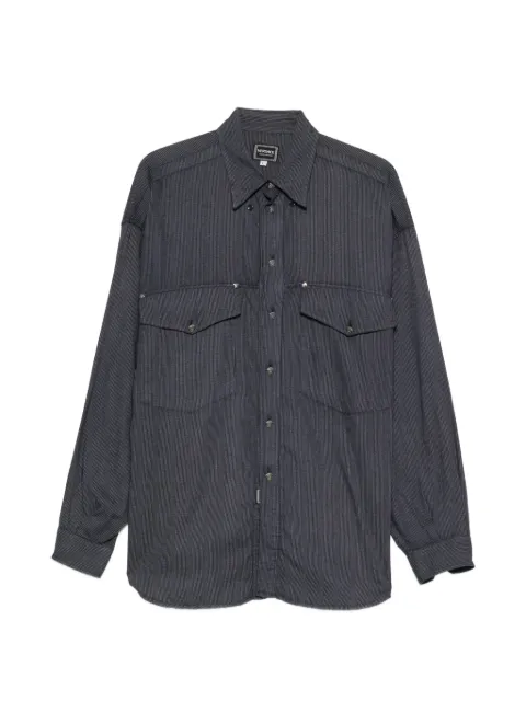 Versace Pre-Owned 1990s striped pocket shirt Grey VE280AHN