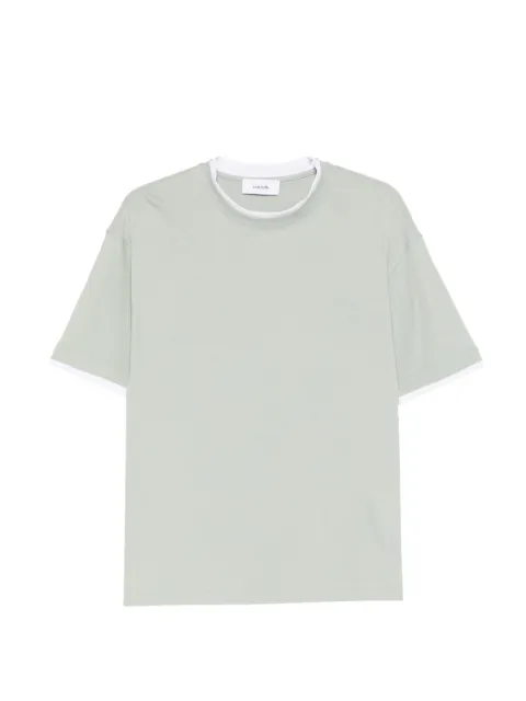 Lardini contrast-trim T-shirt Green PALTMC89PA66053