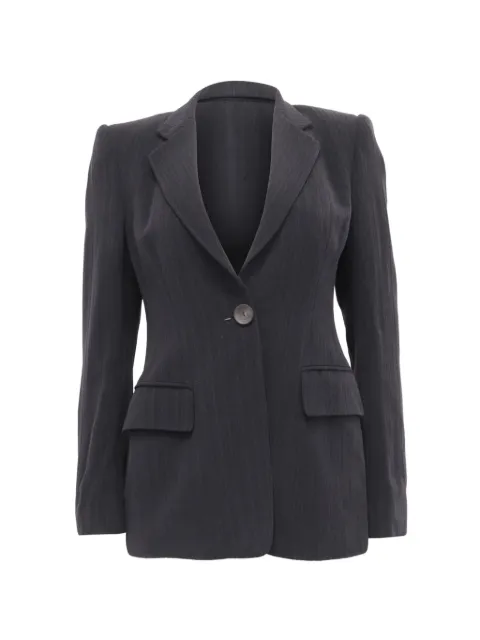 Gucci Pre-Owned striped single-breasted blazer Black GILTPUUSCL665925W