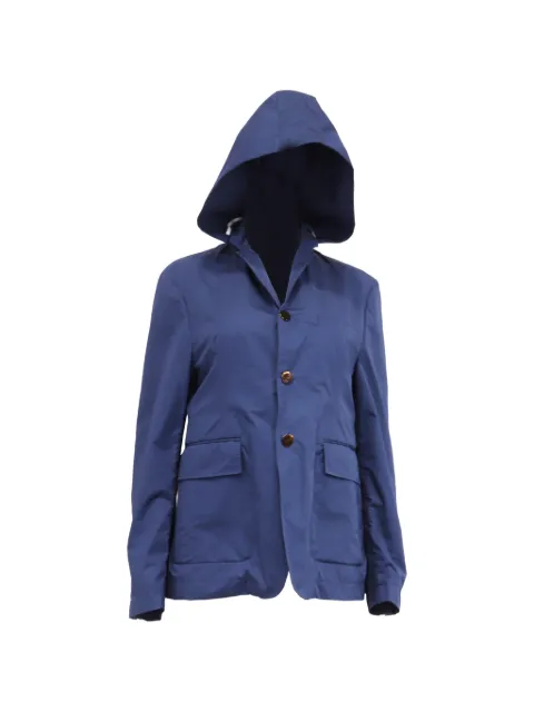 Thom Browne hooded single-breasted blazer Blue MRPPUUSCL649651M
