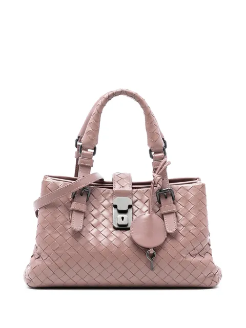 Bottega Veneta Pre-Owned 2012-2025 Mini Nappa Intrecciato Roma satchel Pink CSO4DT19YTJHPP57