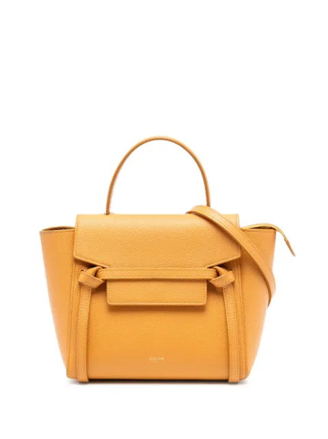 Celine Pre-Owned 2020 Nano Grained Calfskin Belt Bag satchel Yellow GDBU94QURQ4U3I2K