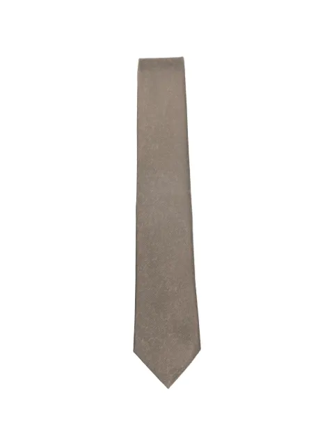 Emporio Armani brown silk tie Brown EM001344TE19719