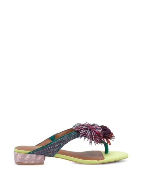 Kurt Geiger London pompom T-bar sandals Green 4365599209