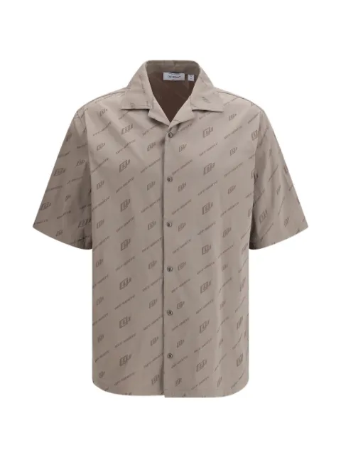 Off-White jacquard bowling shirt Neutrals 44XGG01FS26F008270