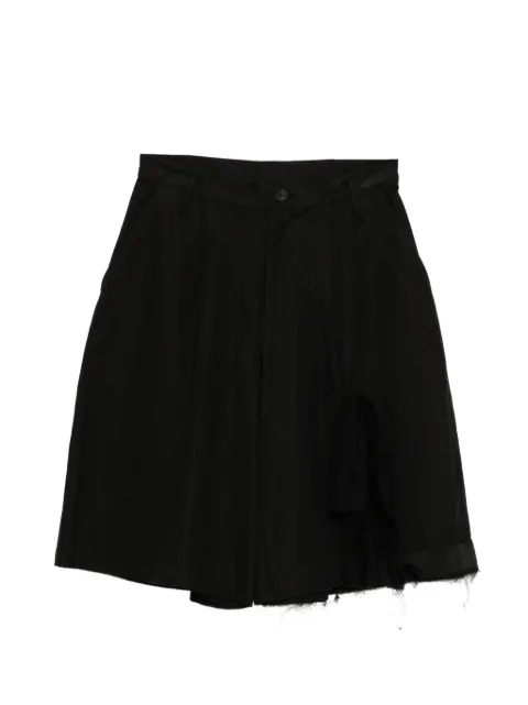 Yohji Yamamoto distressed shorts Black FPP04813